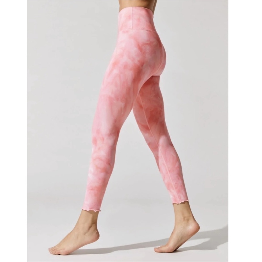 CARBON 38 Super Soft Tie Dye 7/8 Legging in Baby Pink Tonal